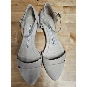 Dusica Sacks Beige Suede Flats Neutral 36.5 Womens Shoes US 6.5